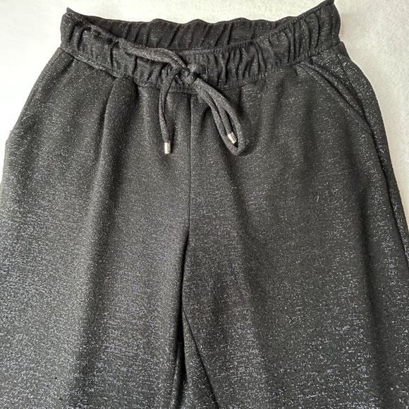 INC International Concepts Women's Black Sequined Glitter Jogger Pants Running - Picture 2 of 12